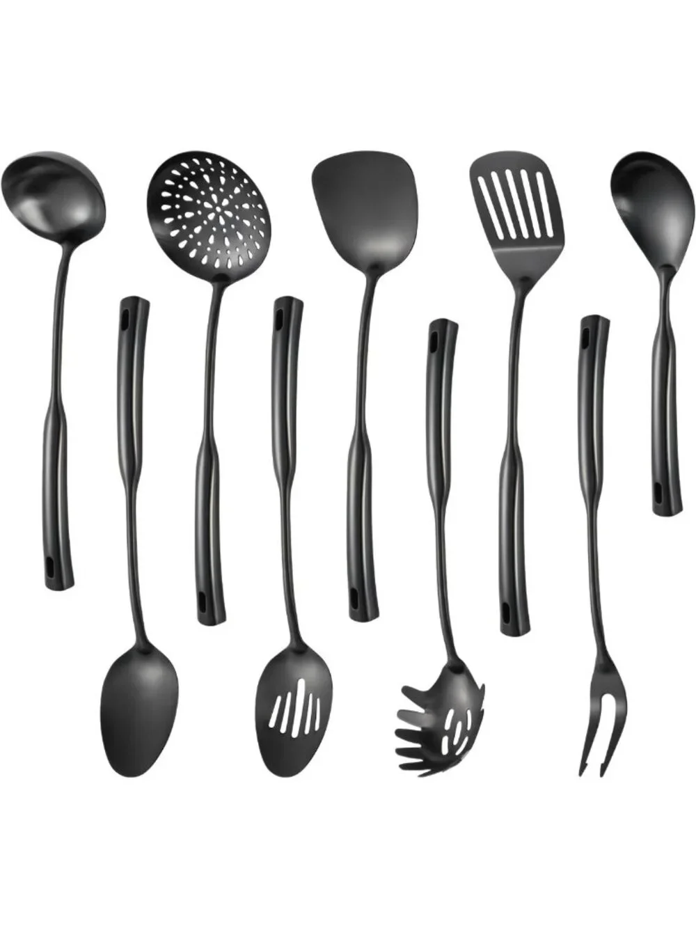 9-Piece Kitchen Utensil Set - Stainless Steel Cooking Tools, Spatula, Ladle